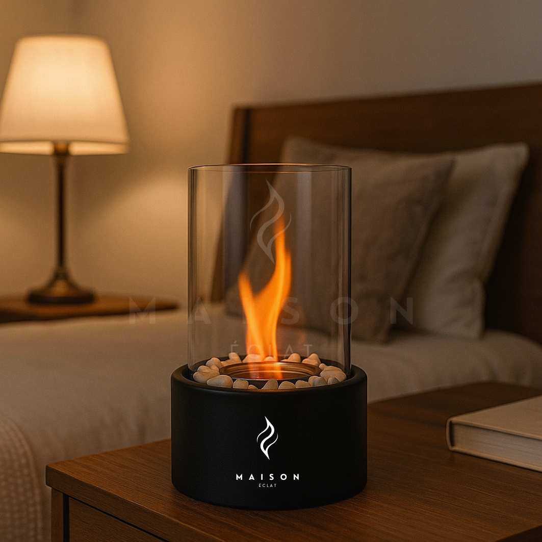 Cheminée de Table à Flamme Dansante - Maison Éclat