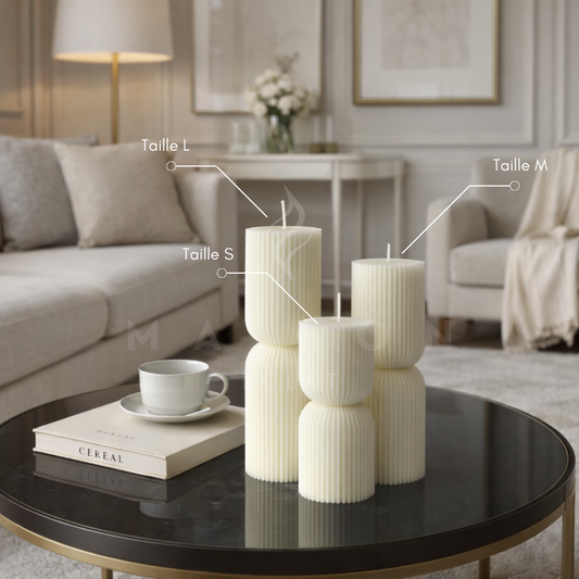 Trio de Bougies Sculpturales