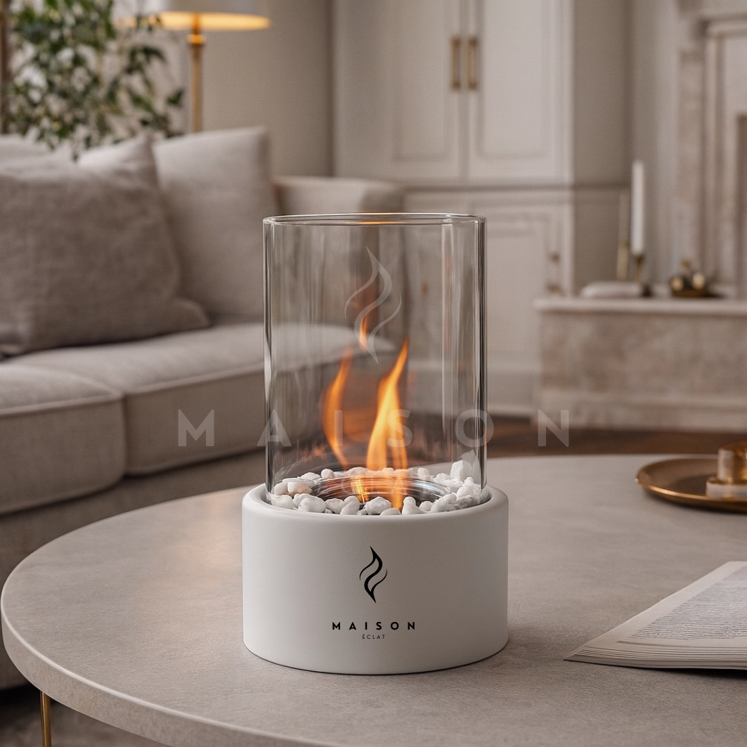 Cheminée de Table à Flamme Dansante - Maison Éclat