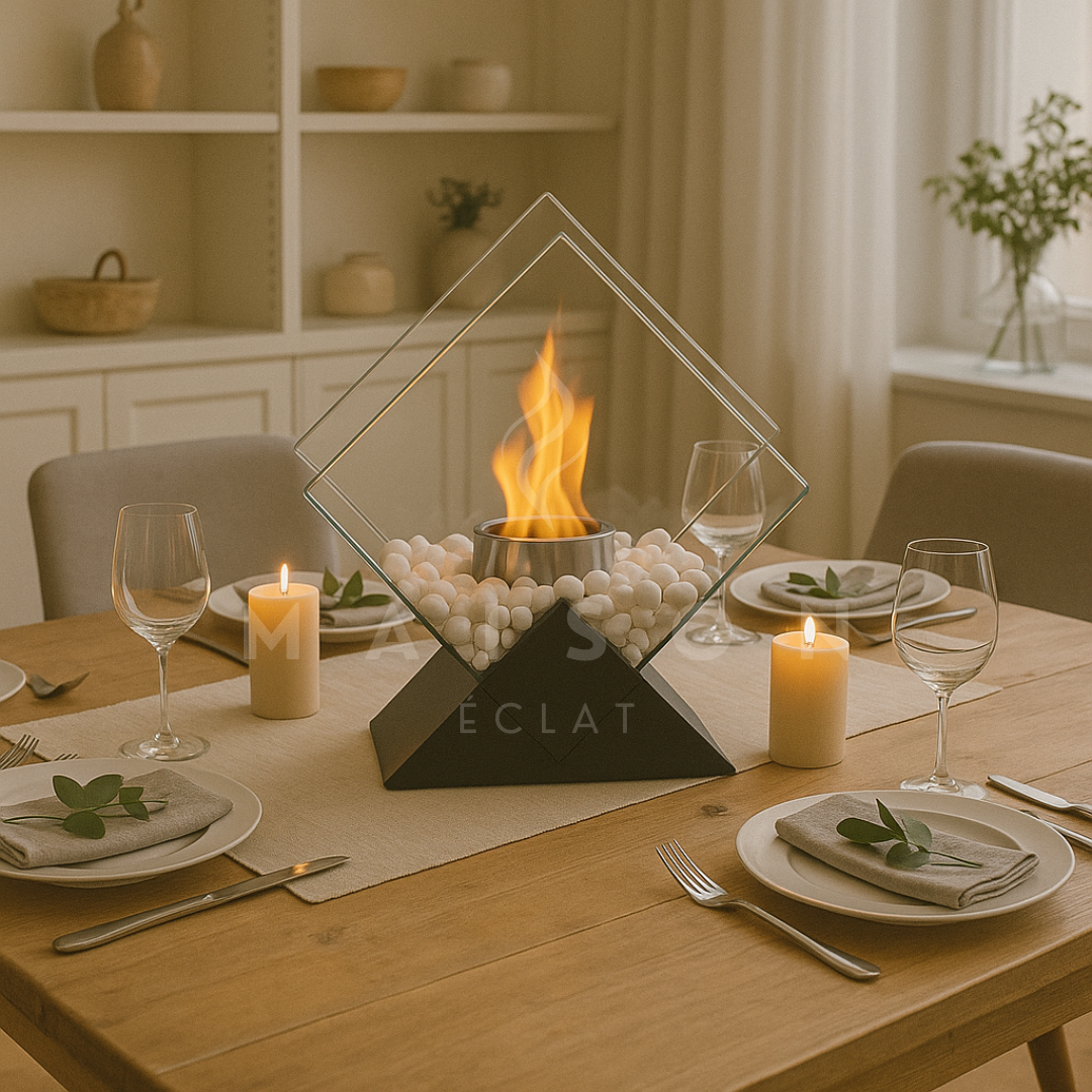 Cheminée à Flamme Dansante Losange - Maison Éclat