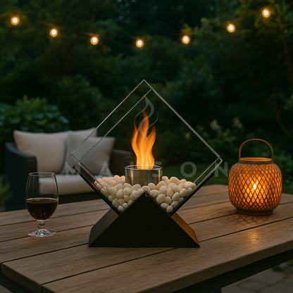 Cheminée à Flamme Dansante Losange - Maison Éclat
