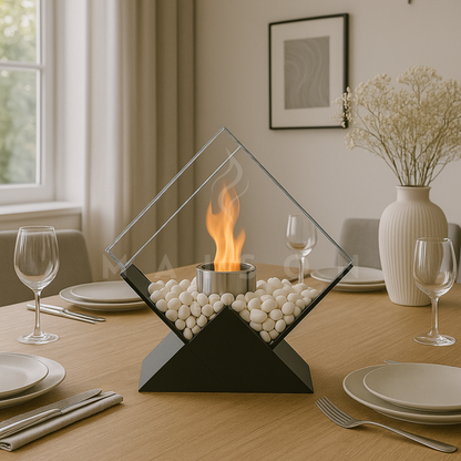 Cheminée à Flamme Dansante Losange - Maison Éclat