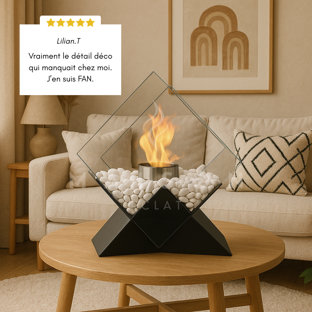 Cheminée à Flamme Dansante Losange - Maison Éclat