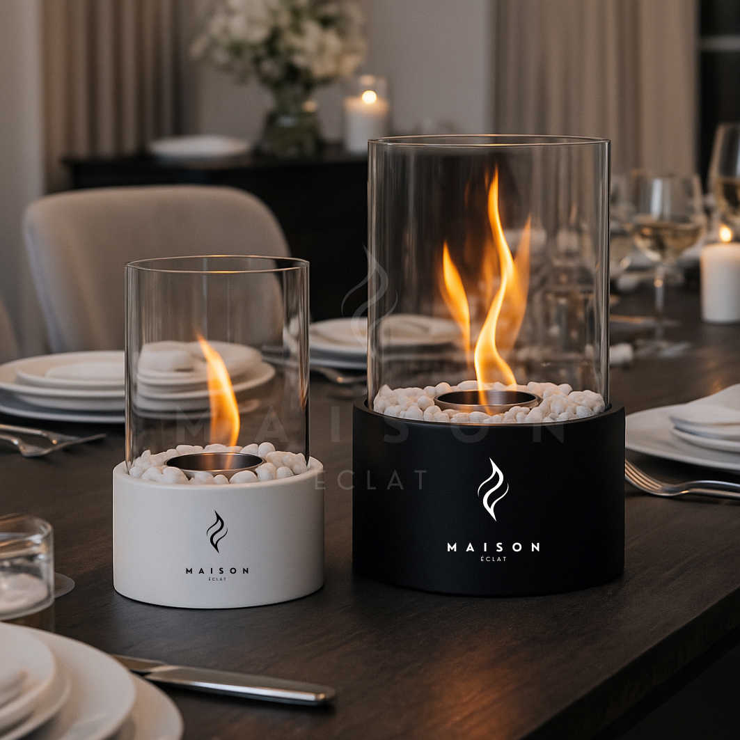 Cheminée de Table à Flamme Dansante - Maison Éclat