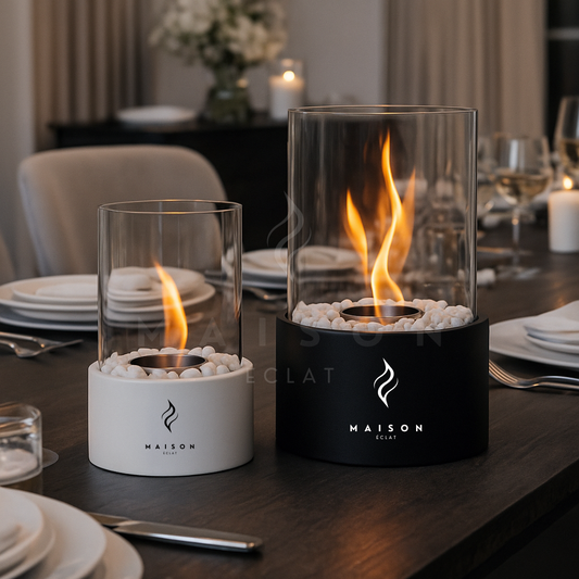 Cheminée de Table à Flamme Dansante - Maison Éclat