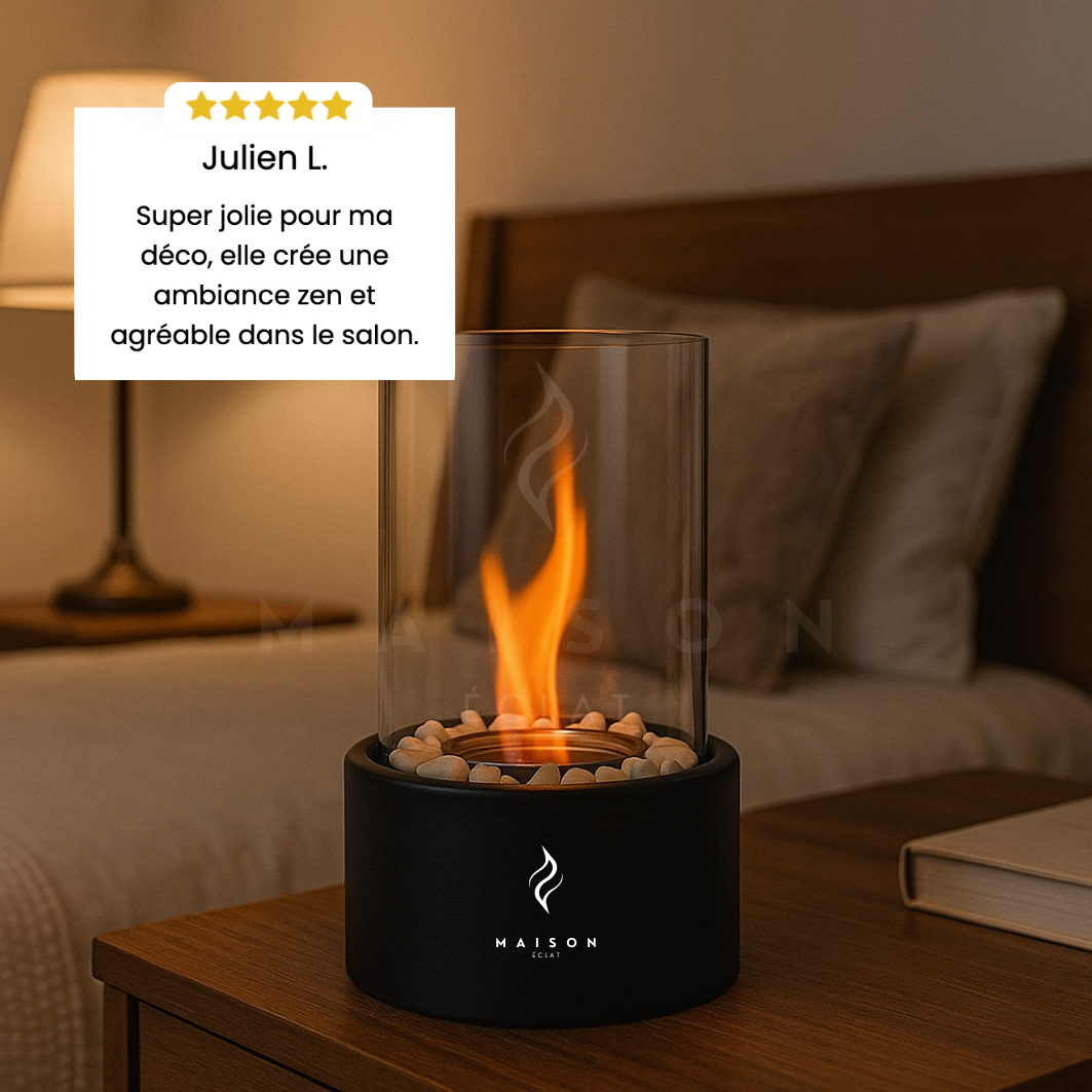 Cheminée de Table à Flamme Dansante - Maison Éclat